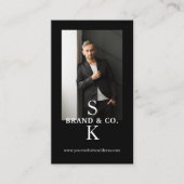 Stylish Minimal Modern Monogram Professional Photo Visitenkarte (Vorderseite)