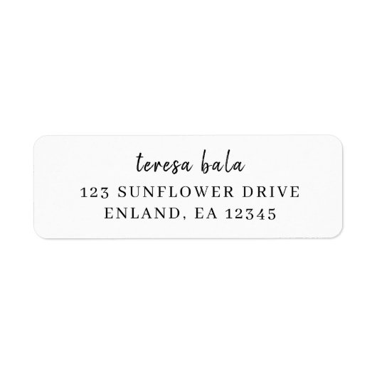 Stylish Minimal White Script Design (Vorne)