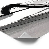 Stylish Minimalist Art Cat in the City Sunning  Poster (Ecke)