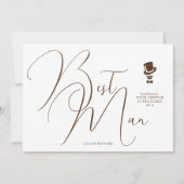 Stylish Modern Best Man Wedding Simple Proposal Einladung (Vorderseite)