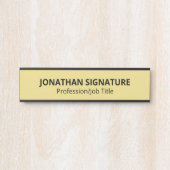 Stylish Modern Black Gold Glamorous Template Door  Türschild (Vorderseite )