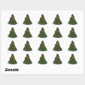 Stylish Modern Christmas Tree Custom Square  Quadratischer Aufkleber (Blatt)
