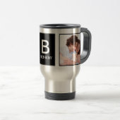 Stylish Modern Custom 2 x Photo Personalised Reisebecher (VorderseiteRechts)