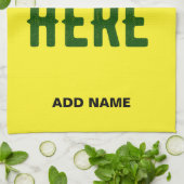 STYLISH MODERN CUSTOM BRIGHT YELLOW VERIFIED BRAND GESCHIRRTUCH (Gefaltet)