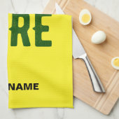 STYLISH MODERN CUSTOM BRIGHT YELLOW VERIFIED BRAND GESCHIRRTUCH (Viertel Falte)