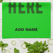 STYLISH MODERN CUSTOM LIME GREEN VERIFIED BRANDED GESCHIRRTUCH (Gefaltet)