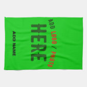 STYLISH MODERN CUSTOM LIME GREEN VERIFIED BRANDED GESCHIRRTUCH (Horizontal)