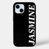 STYLISH MODERN CUSTOM NAME SOLID BLACK COLOUR Case-Mate iPhone HÜLLE (Rückseite)