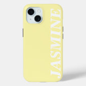 STYLISH MODERN CUSTOM NAME SOLID CREAM COLOUR Case-Mate iPhone HÜLLE (Rückseite)