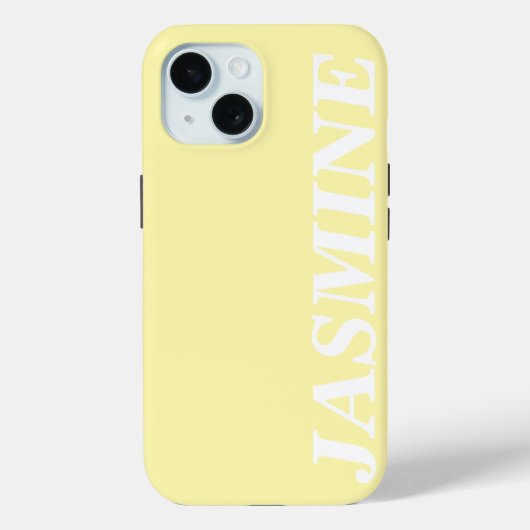 STYLISH MODERN CUSTOM NAME SOLID CREAM COLOUR Case-Mate iPhone HÜLLE (Rückseite)