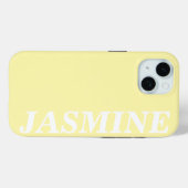 STYLISH MODERN CUSTOM NAME SOLID CREAM COLOUR Case-Mate iPhone HÜLLE (Rückseite (Horizontal))