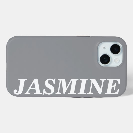 STYLISH MODERN CUSTOM NAME SOLID DARK GREY COLOUR Case-Mate iPhone HÜLLE (Rückseite (Horizontal))