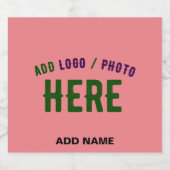 STYLISH MODERN CUSTOM SALMON PINK VERIFIED BRANDED ALKOHOLFLASCHENETIKETT (Einzelnes Label)