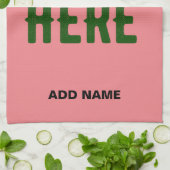 STYLISH MODERN CUSTOM SALMON PINK VERIFIED BRANDED GESCHIRRTUCH (Gefaltet)