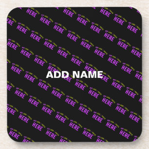 STYLISH MODERN CUSTOMIZABLE BLACK VERIFIED BRANDED GETRÄNKEUNTERSETZER