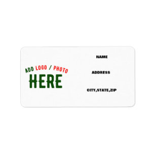 STYLISH MODERN CUSTOMIZABLE WHITE VERIFIED BRANDED ADRESSAUFKLEBER