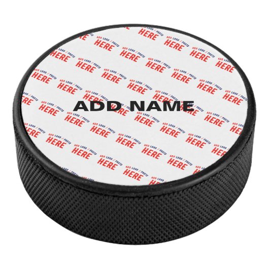 STYLISH MODERN CUSTOMIZABLE WHITE VERIFIED BRANDED EISHOCKEY PUCK (3/4)