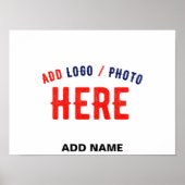STYLISH MODERN CUSTOMIZABLE WHITE VERIFIED BRANDED POSTER (Vorne)