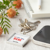 STYLISH MODERN CUSTOMIZABLE WHITE VERIFIED BRANDED SCHLÜSSELANHÄNGER (Seite)