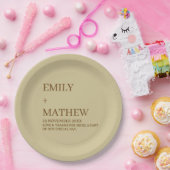 STYLISH MODERN CUSTOMIZED ELEGANT CLASSIC WEDDING  PAPPTELLER (Party)