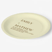 STYLISH MODERN CUSTOMIZED ELEGANT CLASSIC WEDDING  PAPPTELLER (Schrägansicht)