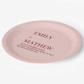 STYLISH MODERN CUSTOMIZED ELEGANT CLASSIC WEDDING  PAPPTELLER (Schrägansicht)