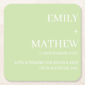 STYLISH MODERN CUSTOMIZED ELEGANT CLASSIC WEDDING  RECHTECKIGER PAPPUNTERSETZER (Vorderseite)