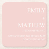 STYLISH MODERN CUSTOMIZED ELEGANT CLASSIC WEDDING  RECHTECKIGER PAPPUNTERSETZER (Vorderseite)