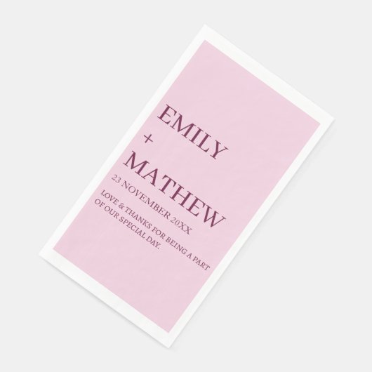 STYLISH MODERN CUSTOMIZED ELEGANT CLASSIC WEDDING  SERVIETTE (Ecke)