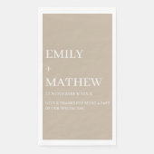 STYLISH MODERN CUSTOMIZED ELEGANT CLASSIC WEDDING  SERVIETTE (Vorderseite)