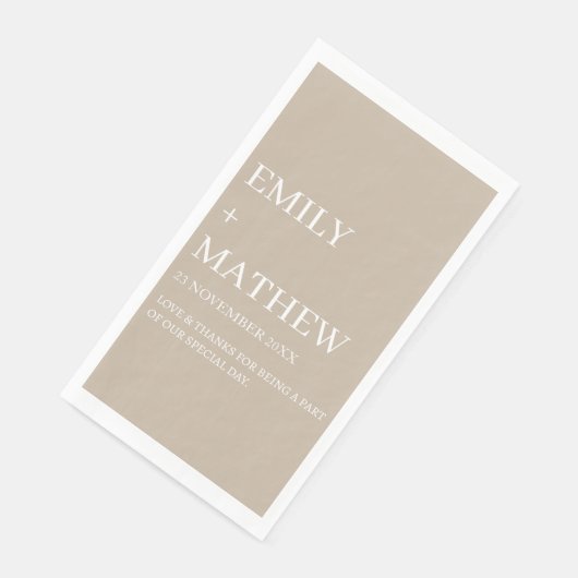 STYLISH MODERN CUSTOMIZED ELEGANT CLASSIC WEDDING  SERVIETTE (Ecke)