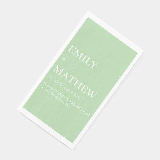 STYLISH MODERN CUSTOMIZED ELEGANT CLASSIC WEDDING  SERVIETTE (Ecke)