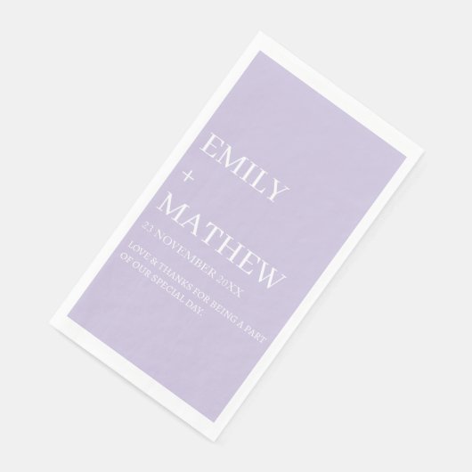 STYLISH MODERN CUSTOMIZED ELEGANT CLASSIC WEDDING  SERVIETTE (Ecke)