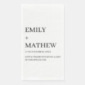 STYLISH MODERN CUSTOMIZED ELEGANT CLASSIC WEDDING  SERVIETTE (Vorderseite)