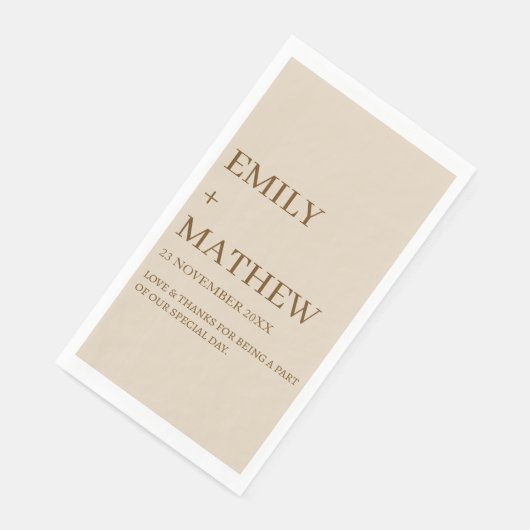 STYLISH MODERN CUSTOMIZED ELEGANT CLASSIC WEDDING  SERVIETTE (Ecke)