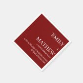 STYLISH MODERN CUSTOMIZED ELEGANT CLASSIC WEDDING  SERVIETTE (Ecke)