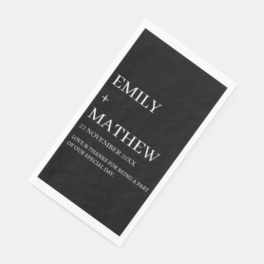 STYLISH MODERN CUSTOMIZED ELEGANT CLASSIC WEDDING  SERVIETTE (Ecke)