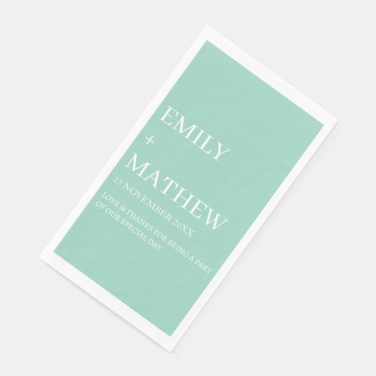 STYLISH MODERN CUSTOMIZED ELEGANT CLASSIC WEDDING  SERVIETTE (Ecke)