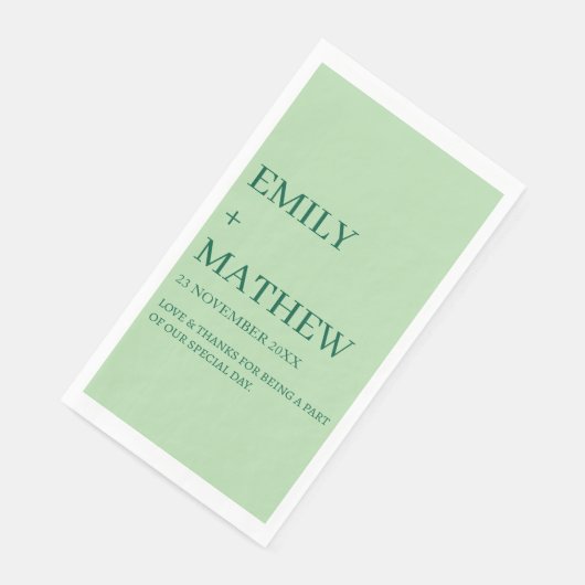 STYLISH MODERN CUSTOMIZED ELEGANT CLASSIC WEDDING  SERVIETTE (Ecke)