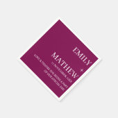 STYLISH MODERN CUSTOMIZED ELEGANT CLASSIC WEDDING  SERVIETTE (Ecke)