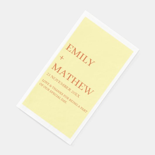 STYLISH MODERN CUSTOMIZED ELEGANT CLASSIC WEDDING  SERVIETTE (Ecke)