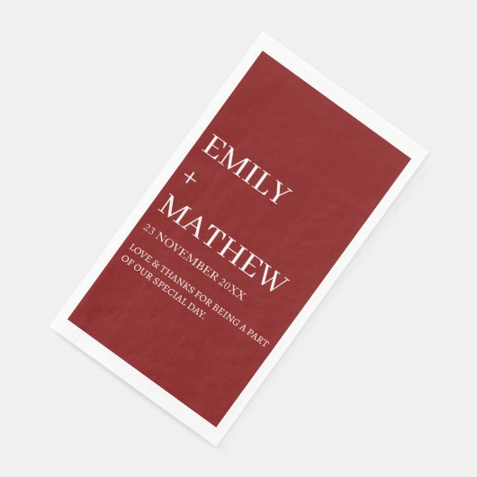 STYLISH MODERN CUSTOMIZED ELEGANT CLASSIC WEDDING SERVIETTE (Ecke)