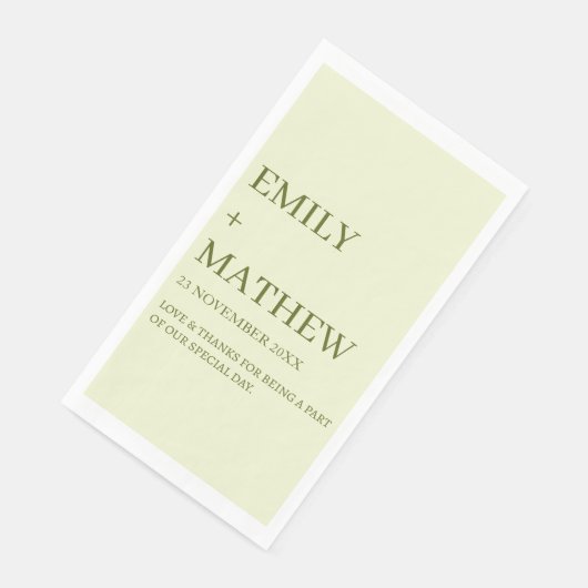 STYLISH MODERN CUSTOMIZED ELEGANT CLASSIC WEDDING  SERVIETTE (Ecke)