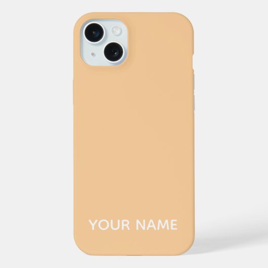 STYLISH MODERN CUSTOMIZED NAME PEACH COLOUR  iPhone HÜLLE (Rückseite)