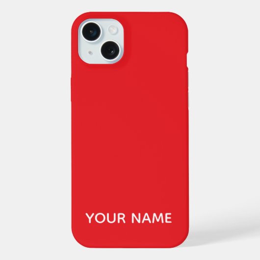 STYLISH MODERN CUSTOMIZED NAME RED COLOUR iPhone HÜLLE (Rückseite)