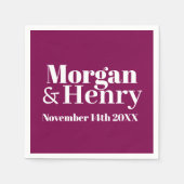 STYLISH MODERN CUSTOMIZED NAME WEDDING CLASSIC  SERVIETTE (Vorderseite)