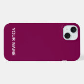 STYLISH MODERN CUSTOMIZED NAME WINE COLOUR  iPhone HÜLLE (Rückseite (Horizontal))