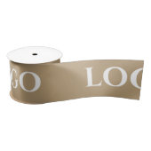 STYLISH MODERN CUSTOMIZED YOUR LOGO MINIMAL BEIGE SATINBAND (Spule)