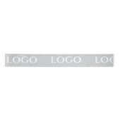 STYLISH MODERN CUSTOMIZED YOUR LOGO MINIMAL GREY SATINBAND (Vorderseite)