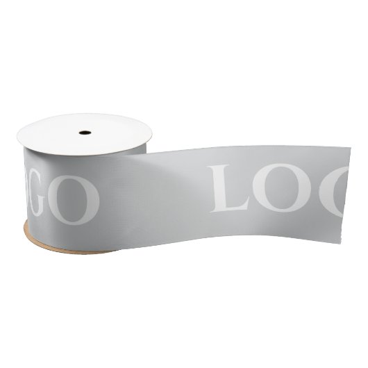 STYLISH MODERN CUSTOMIZED YOUR LOGO MINIMAL GREY SATINBAND (Spule)
